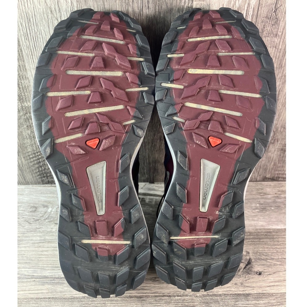 Salomon Sense Ride 4 Trail Running Shoes Burgundy Grey Womens 9 413053 - Picture 5 of 9
